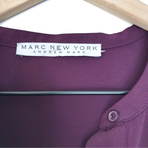 MARC NEW YORK ANDREW MARC Dolman Cap Sleeve Tunic Shirt Dress M - Picture 4 of 6